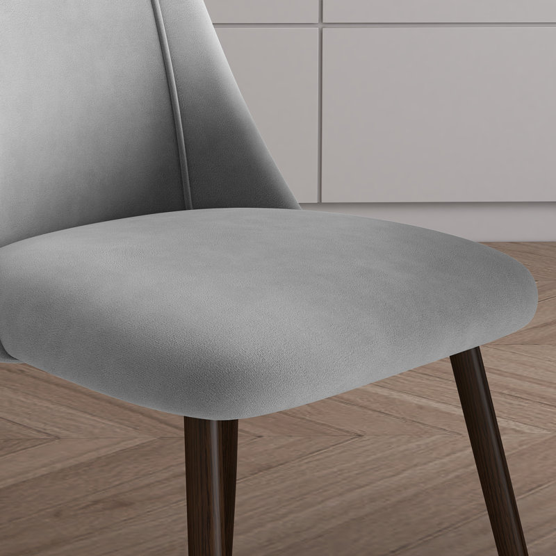 Chaise d'appoint capitonnée Kymera, gris