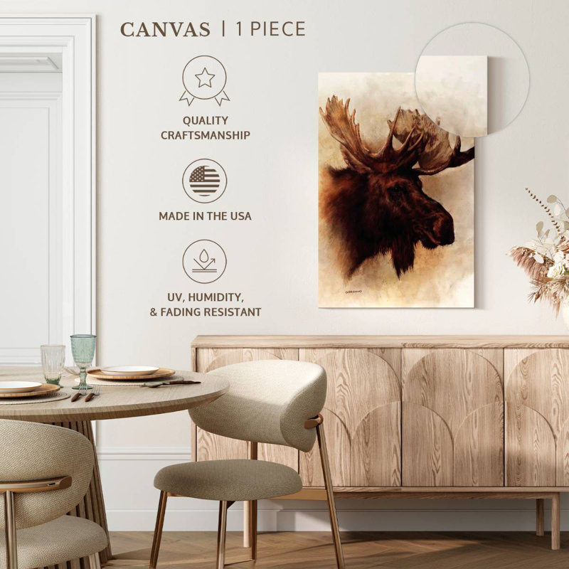 Brampt A Moose Portrait, 51" H x 34" W