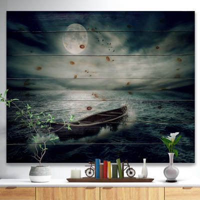 «Boat Drifting Away After Storm», impression