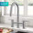 KRAUS Oletto Bridge Kitchen Faucet with Pull-Down Sprayhead-102759395