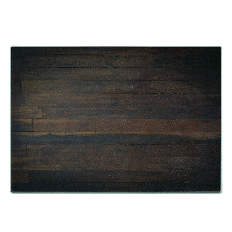 Planche à découper en verre trempé vieilli brun foncé Ambesonne