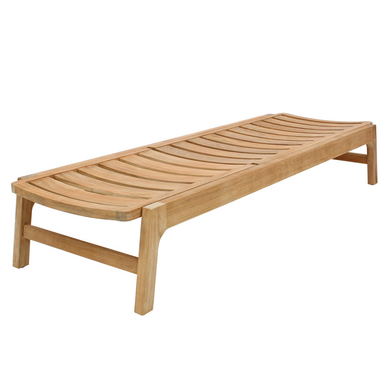 Diuna Outdoor Teak Wood Chaise Lounge