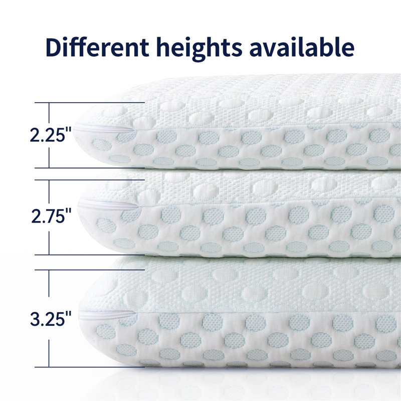 Slim Pillow For Side Back Stomach Sleepers,, 3.25"