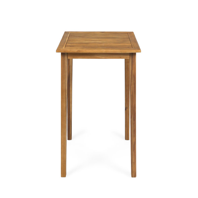 Outdoor  Wood Square Bar Table, Teak