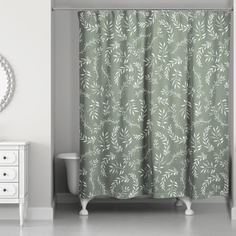 Rideau de douche Floral, Sauge