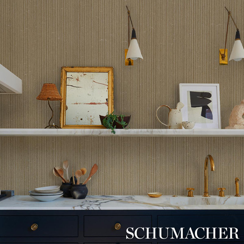 Rimini Rib Vinyl Wallpaper, Gold