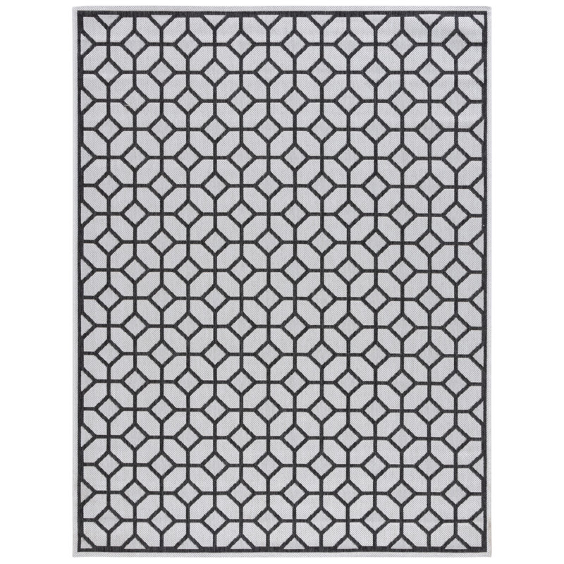 Tapis d'intérieur / extérieur à motif géométrique MSR Bh Martha Stewart, Rectangle 6 pi 7 po x 9 pi