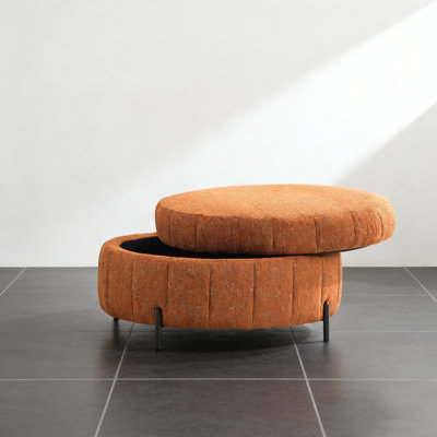 31.3" W Modern Upholstered Storage Ottoman With Reversible Lid