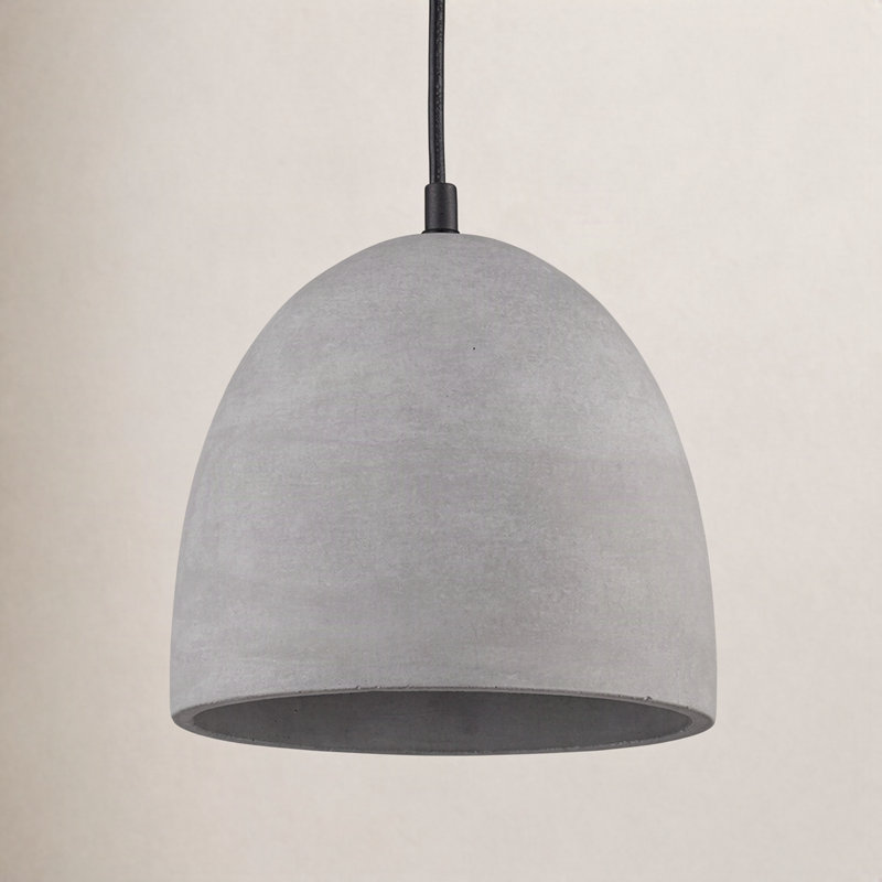 Beyla 1 - Light Concrete Dome Pendant