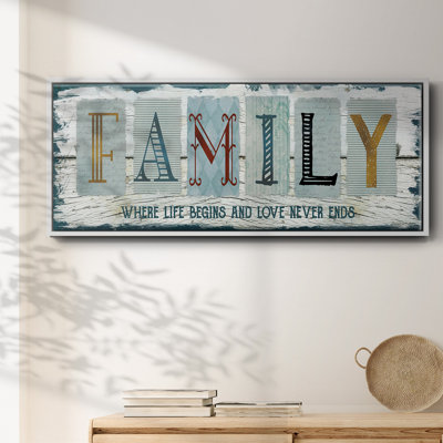 «Family Where Life», toile encadrée