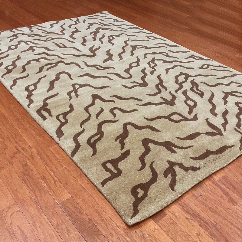 Indo Wool Animal Print Indoor Rug, Rectangle 6' x 9'