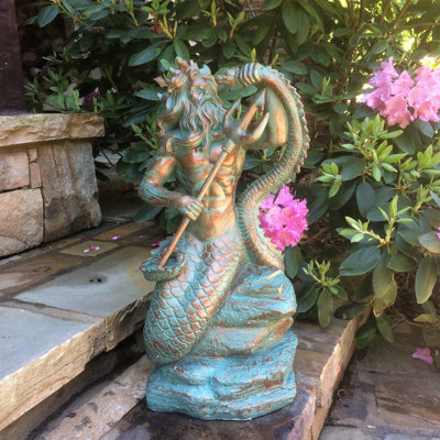 Life's a Beach Animals Fantasy & Sci-Fi Weather Resistant UV Resistant Stone Fiberstone Resin Garden Statue