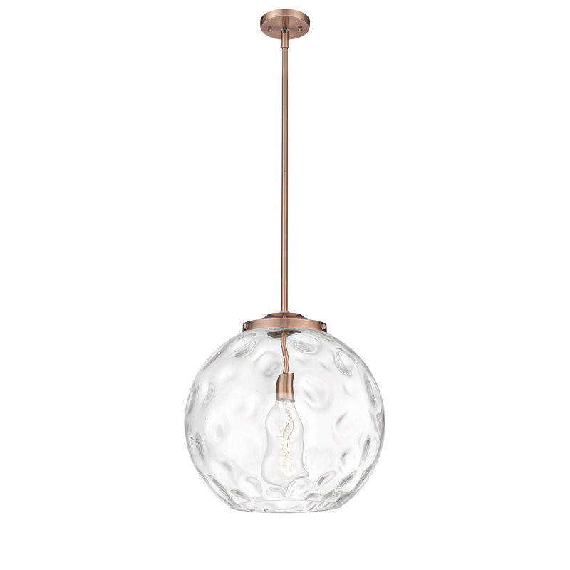 Luminaire sphère suspendu à 1 lumière Ralph, Cuivre antique
