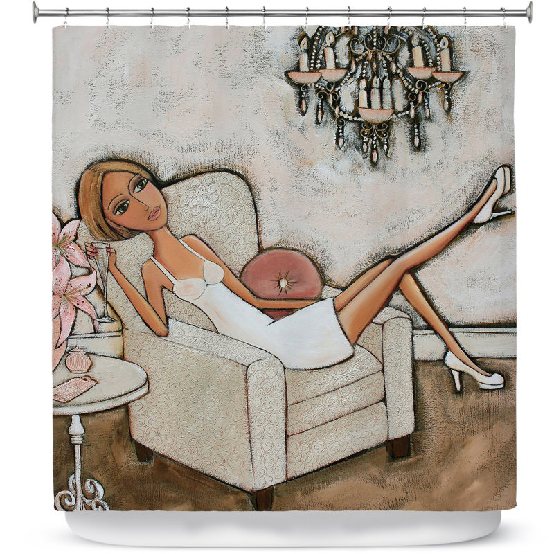 Rideau de douche simple lily