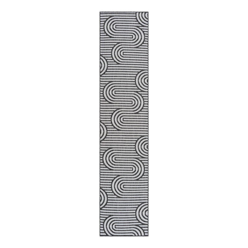 Geometric Indoor / Outdoor Rug, Runner 2'7" x 12'