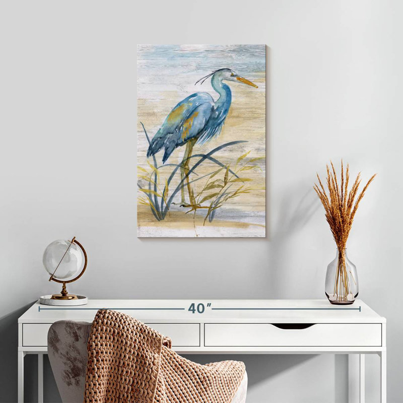 Héron bleu Brampt I, H 24 po x l 16 po