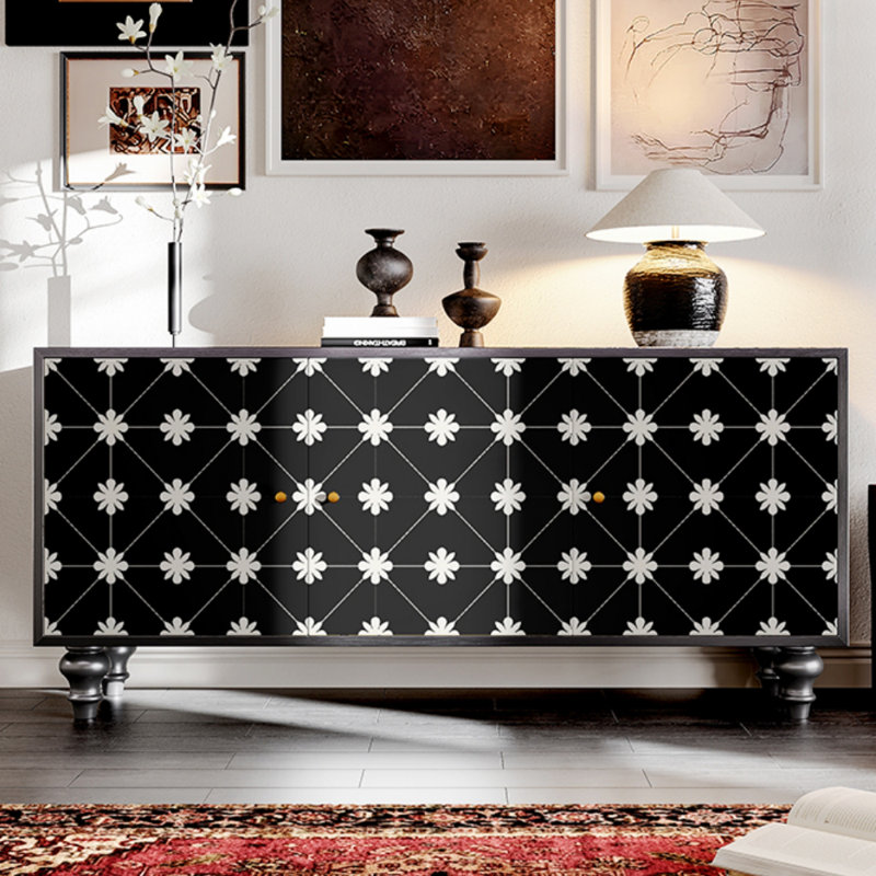 Buffet peint floral