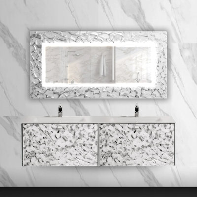 Ensemble de meuble-lavabo double 63 po