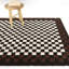 Channahon Brown/Cream Checkered Shag Area Rug-1876754507