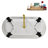 59" Streamline Clawfoot Tub,Tray,Drain, Clawfeet-101628974-102220278