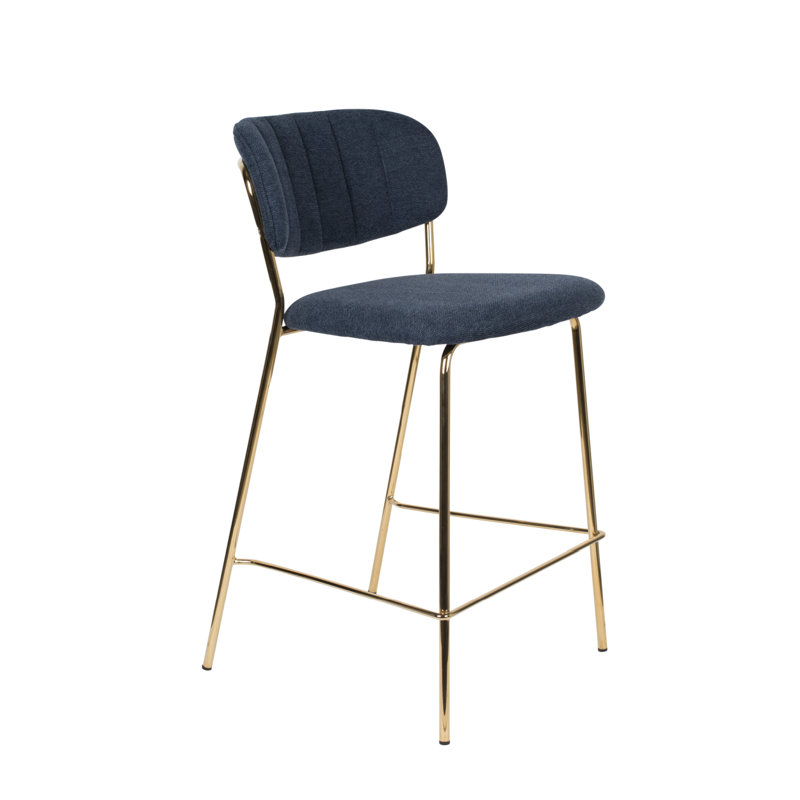 Jolien 26'' Counter Stool, Gold/Blue, Blue