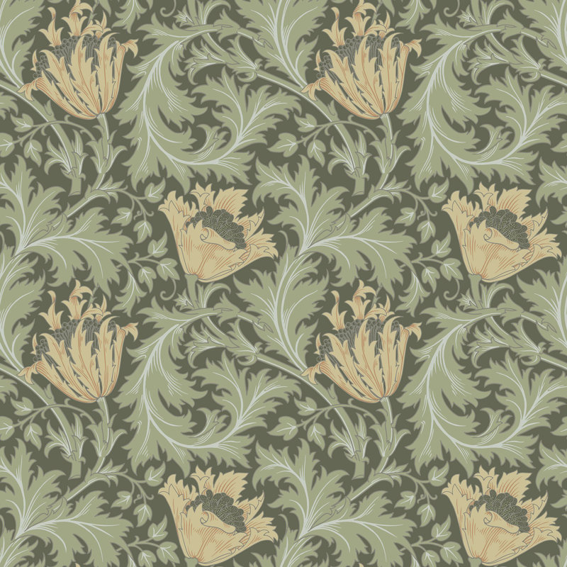 Alexavia Anemone Floral 10.05m x 53cm Wallpaper Roll, Multicolor Yellow