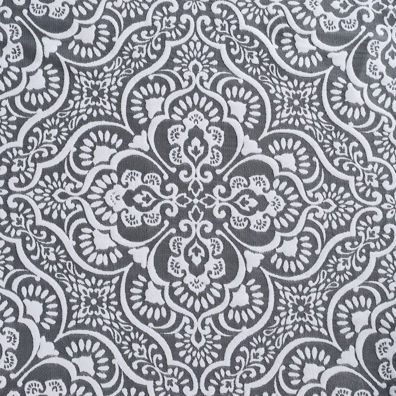 Ensemble de couvre-lit et de taie décorative à motif floral matelassé 3 pièces Enzy, Gris anthracite