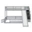 Lit superposé avec glissade, escalier de rangement et garde-corps de sécurité-402794427