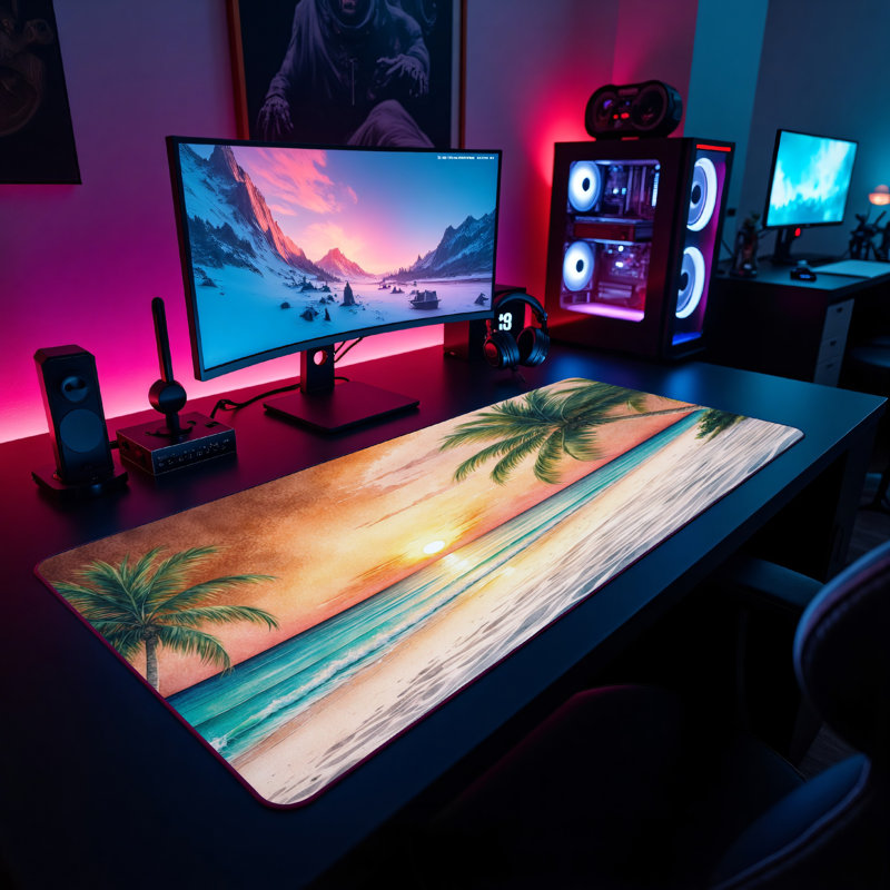 Polyester Desk Pad, 31.5x15.5