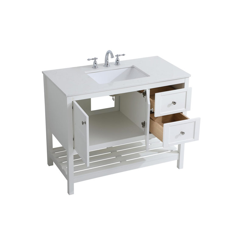 Ensemble de meuble-lavabo simple 42 po Krish, Blanc