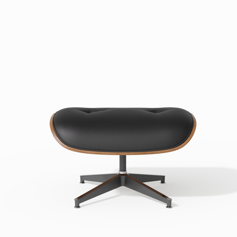 Faux Leather Chaise Lounge, Black