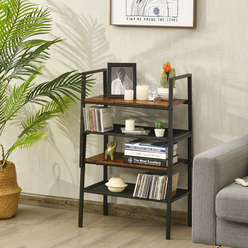 Mael 52 cm H x 54 cm W Steel Etagere Bookcase
