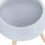 S / 2 jardinière en terrazzo 11/15 po avec pieds en bois, gris