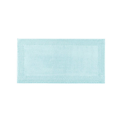 1 PCS 100% Cotton Tufted 3000 GSM Reversible Bath Rug Blue