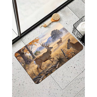 Tapis de bain Autumn Deer Meadow, l 16 x L 24