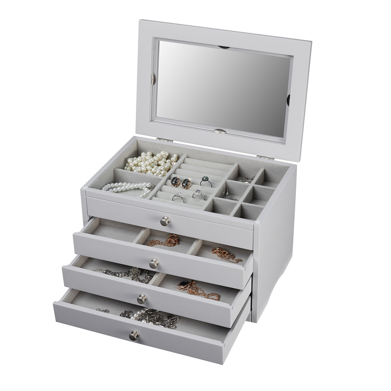 Boîte à bijoux élégante, Gris
