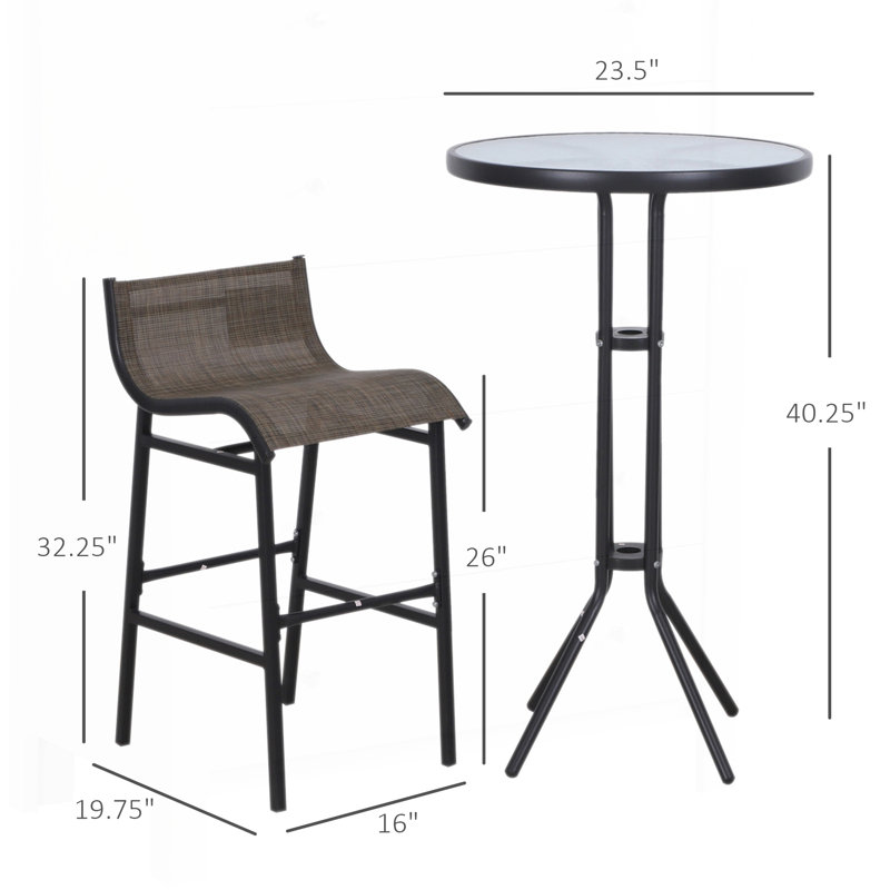Outstanding 3-Piece Outdoor Bistro Set for Relaxing and Entertaining