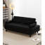 Canapé noir en polaire grainée et acier au carbone, style Mid-Century, pour chambre et salon-192214444