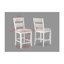 Ensemble de salle à manger 6 pièces à hauteur de comptoir Table rectangulaire blanche Bouteille de vin Chaises de rangement