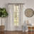 Destini Drop Cloth Light Filtering Ring Top Tab Farmhouse Curtain with Valance-82922718-82922705