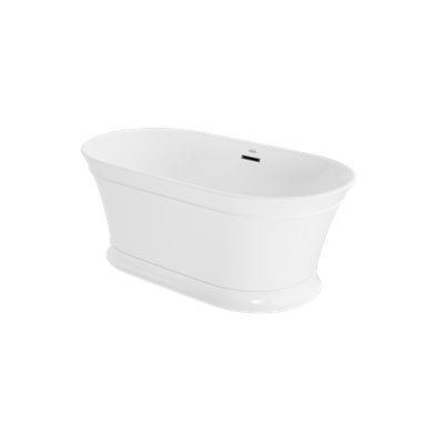 59" x 31.5" Freestanding Soaking Acrylic Bathtub