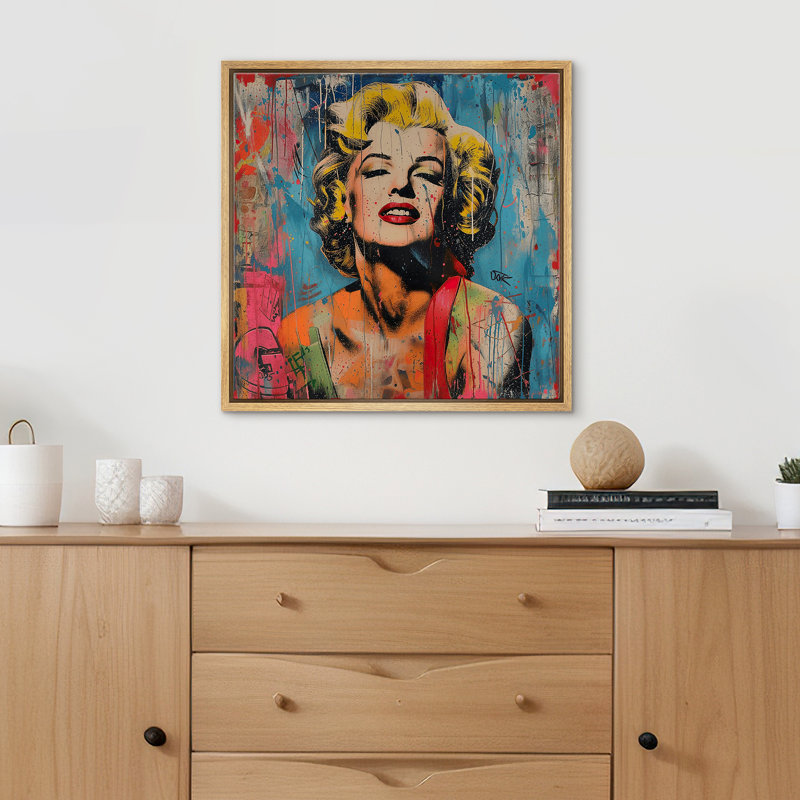 «Pop Urban Street» par Marilyn Monroe, graffiti éclatant, Portrait de la chambre de la jeune fille, impression sur toile encadrée