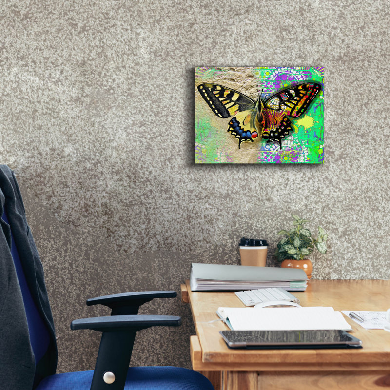 «Exposed Butterfly» par Dean Russo Studios, art mural sur toile, H 12 po x l 16 po x P 0,75 po