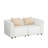White Microfiber 2-Piece Living Room Sofa Set