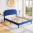 Queen size Bed with Adjustable Tufted Headboard, Platform Bed, Mattress foundation, No Box Spring Needed-2101124069-2101124064