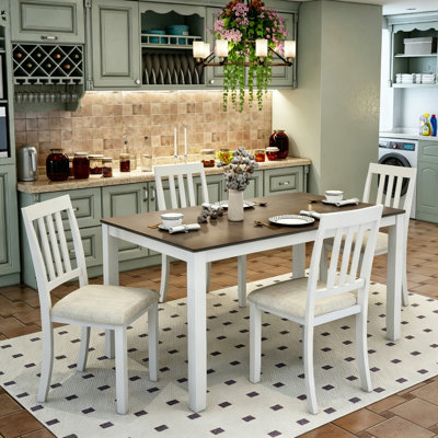 Solid Wood Four Leg Dining Set