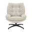Cedrie Upholstered Tweed Swivel Standard Recliner With Footstool-466185702