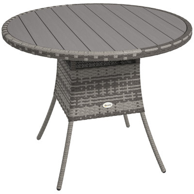 Outsunny 70 cm Outdoor Dining Table for Balcony, Garden Grey