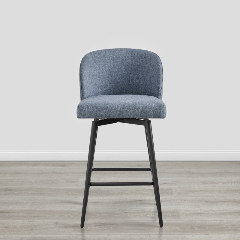 Brendaly Swivel Counter & Bar Stool, Blue
