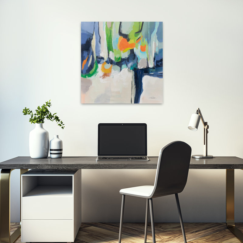 Invigoration, art abstrait contemporain, H 18 po x l 18 po